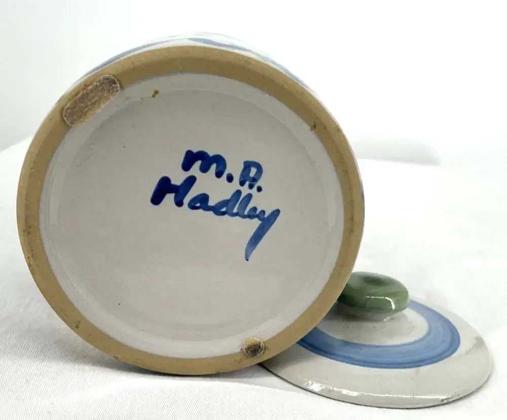 M. A. Hadley Sugar Canister Lidded Large 8